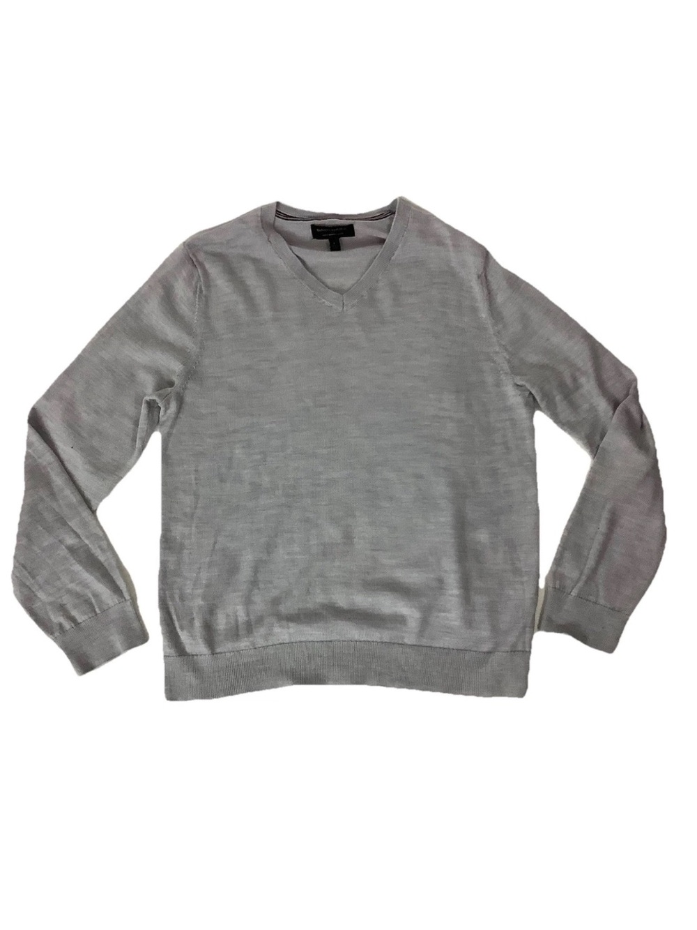 Banana Republic Men's Sz L 100% Merino Wool V Neck Business Casual Sweater
